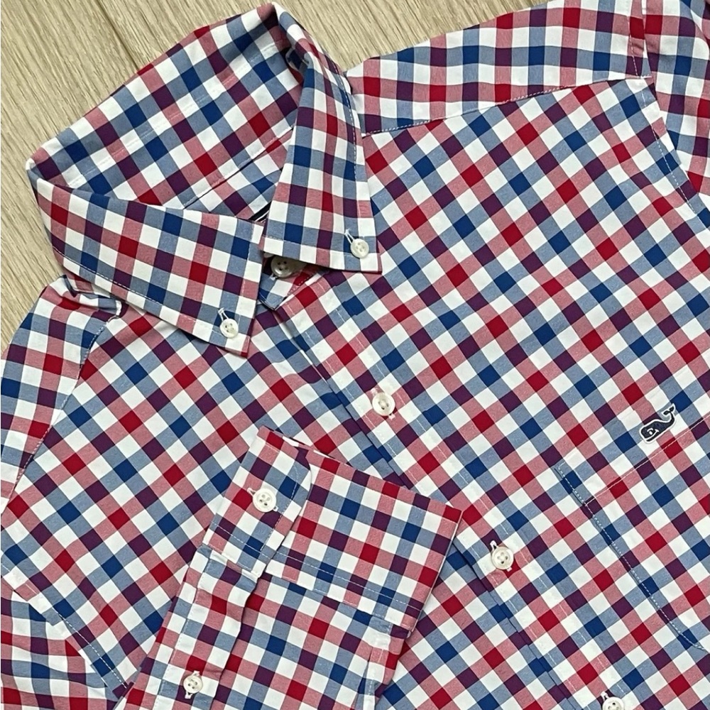 Vineyard Vines Performance Classic Fit Tucker Long Sleeve Button-Down Mens XS￼